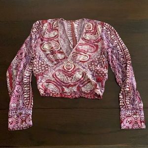 Free People Cropped Boho Top